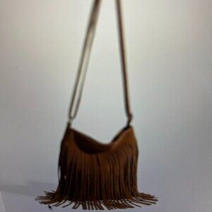 NEW Vintage Tassel Bohemian Crossbody/Shoulder Bag Purse Brown SKU 155